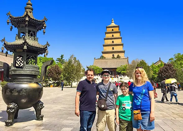 Our Guests at the Big Wild Goose Pagoda