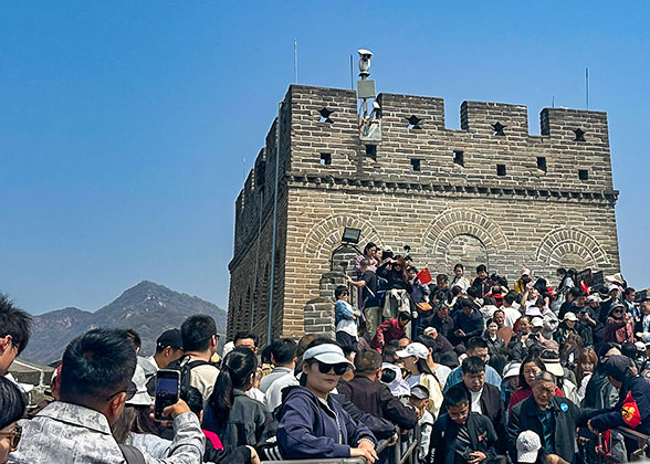 The Great Wall of Beijing during the holidays