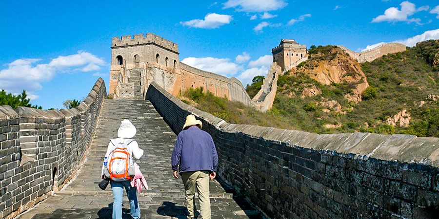 Hiking on the Jinshanling Great Wall