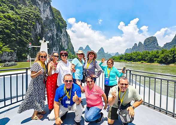 Our Guests on the Li River Cruise